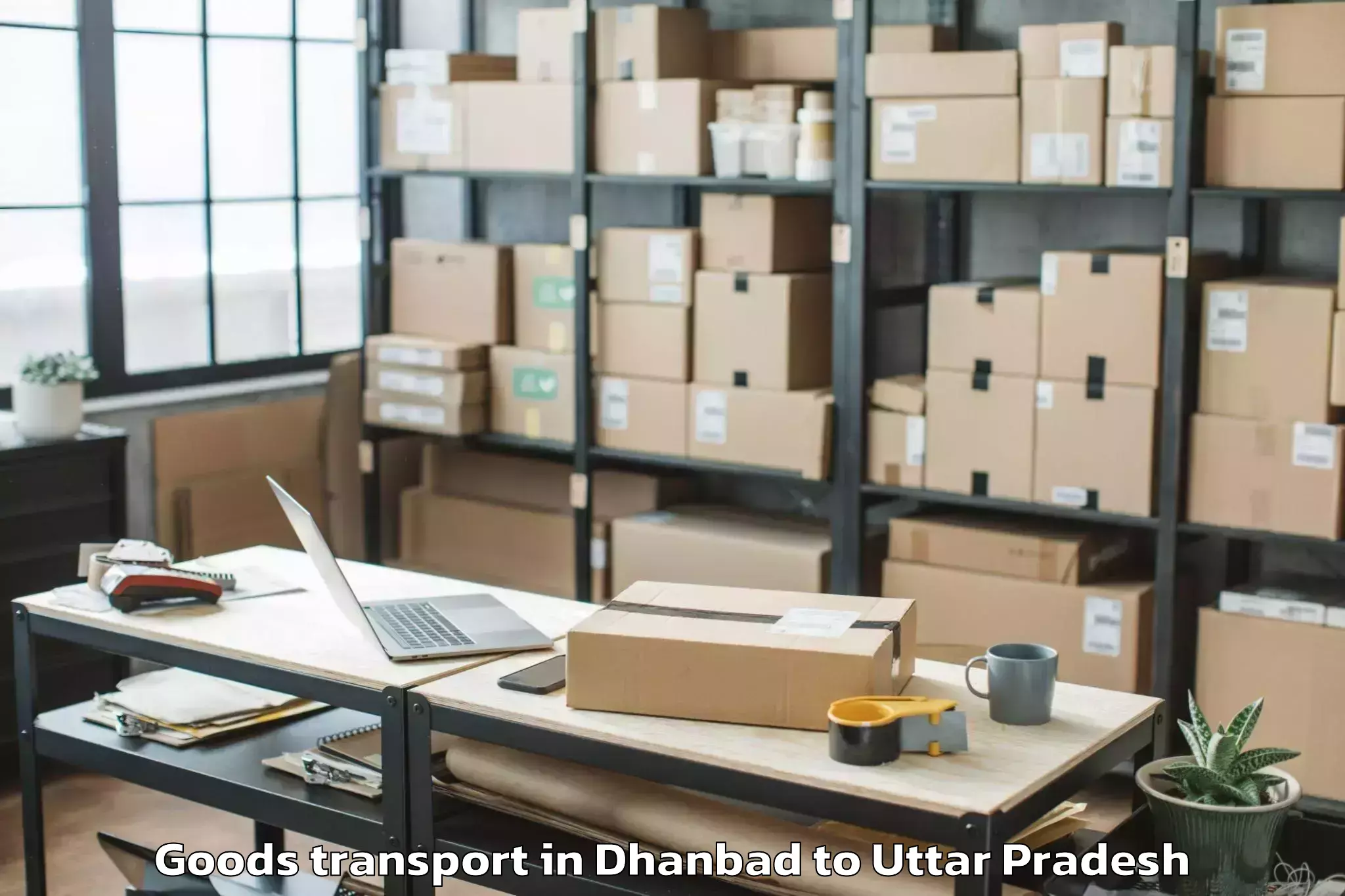 Reliable Dhanbad to Purwa Goods Transport